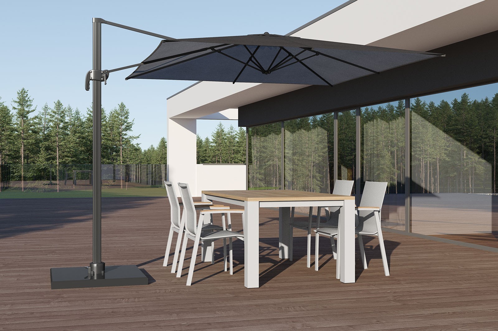 minimalistyczne meble ogrodowe stół Madrit